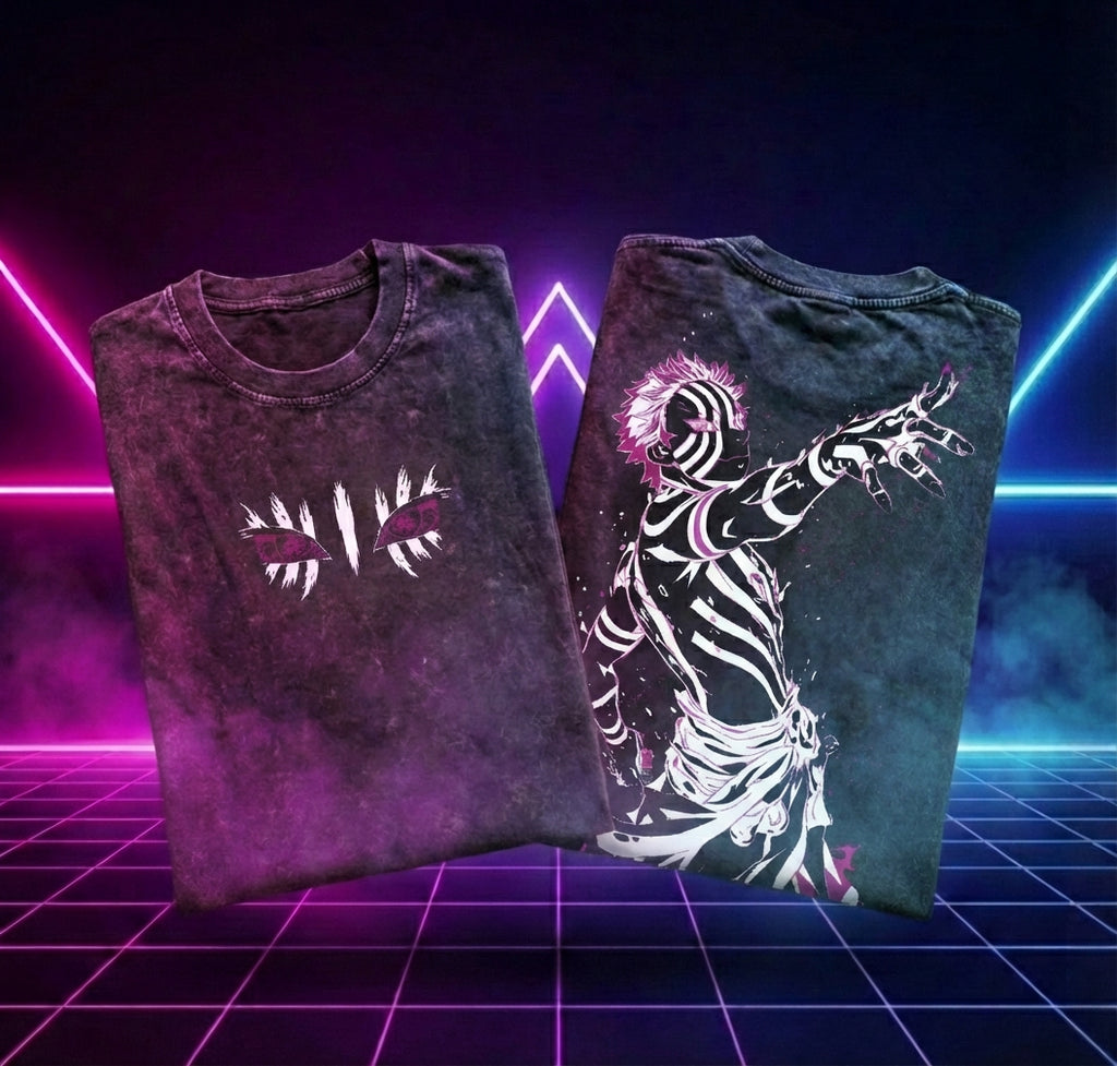 Demon Slayer - Akaza pink t-shirt