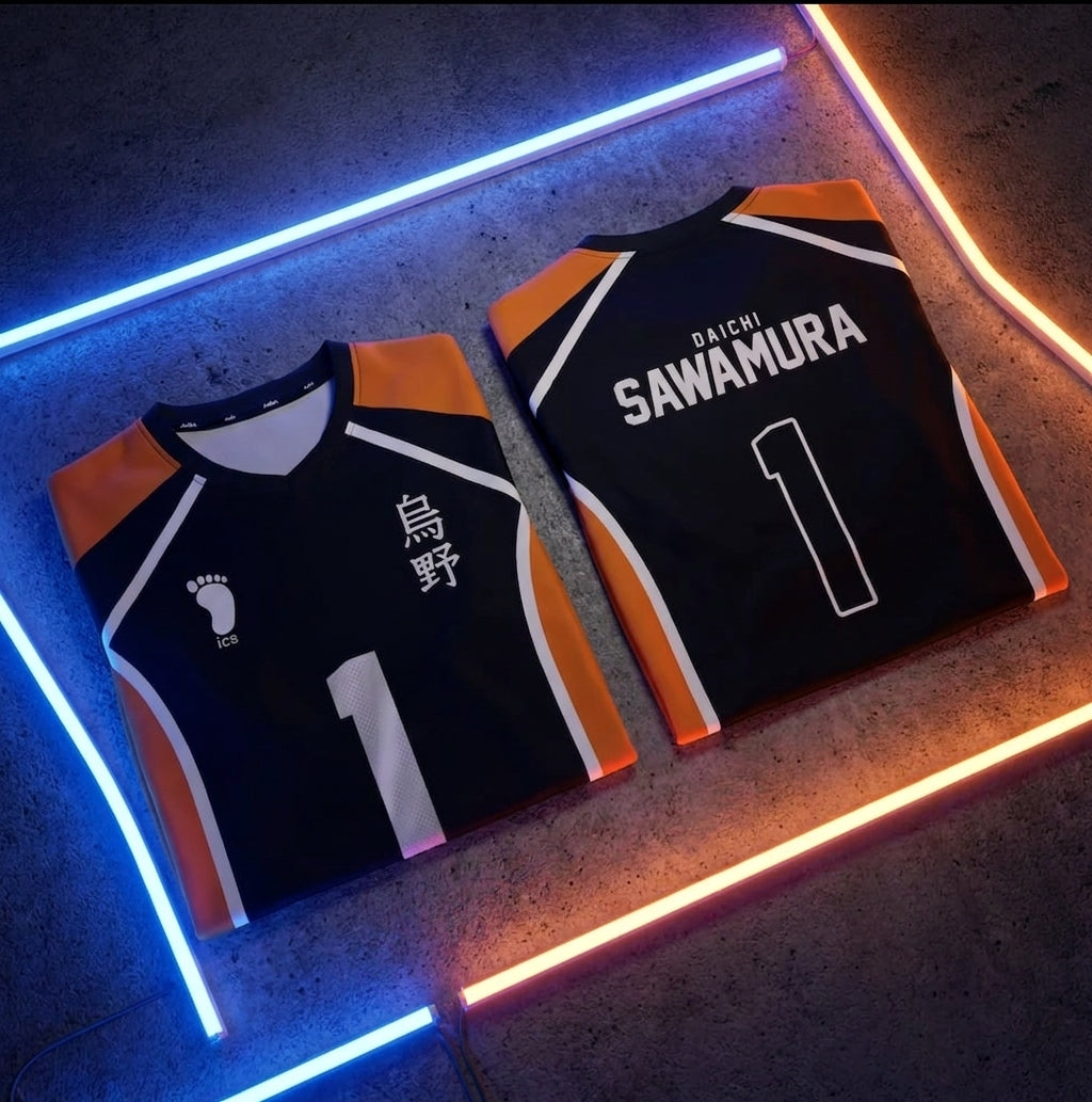Haikyuu - Karasuno Black Volleyball Jersey