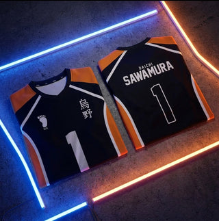 Haikyuu - Karasuno Black Volleyball Jersey