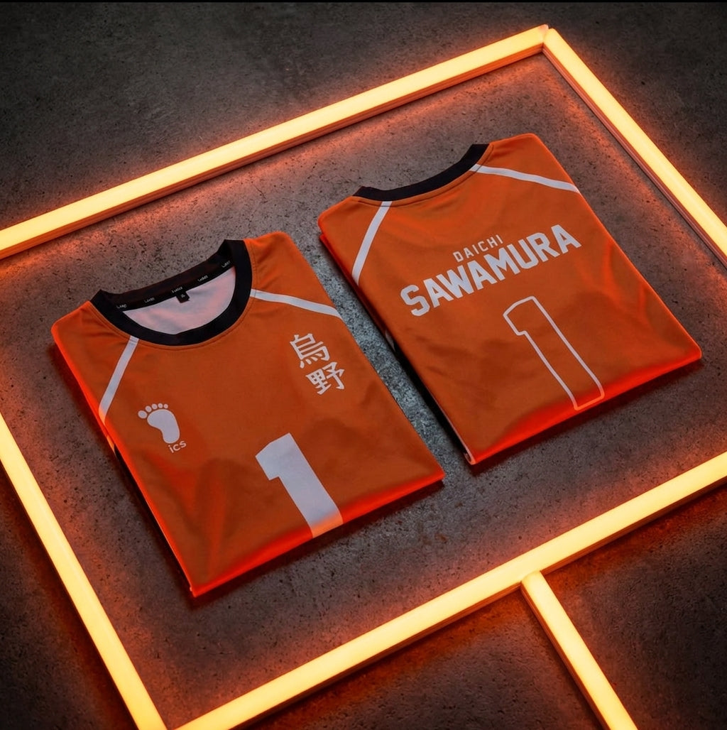 Haikyuu - Karasuno Orange Volleyball Jersey