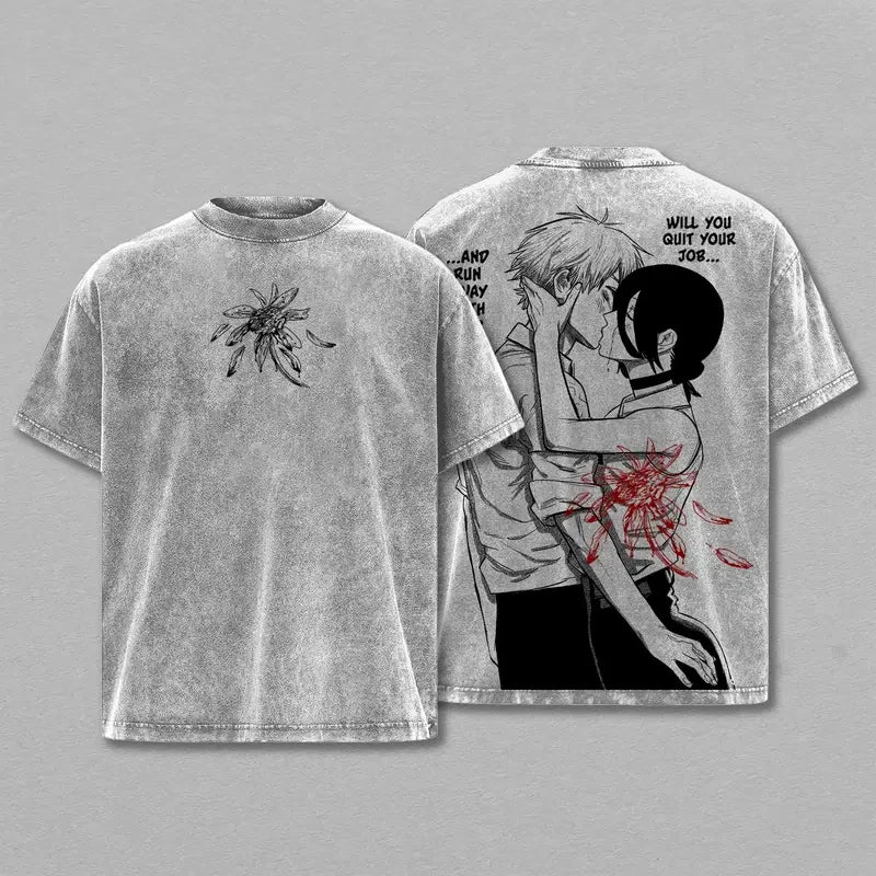 Chainsaw Man - Reze Denji T-shirt Couple