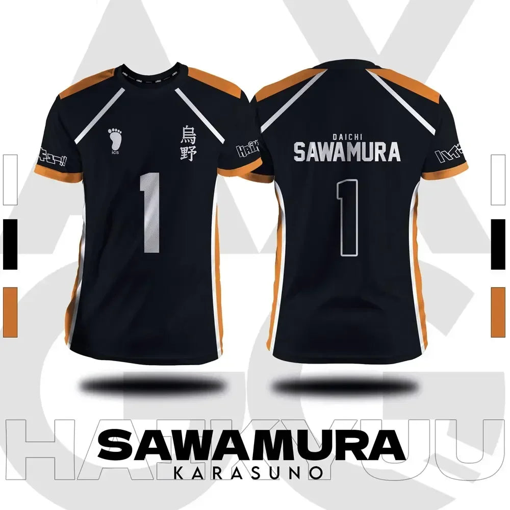 Haikyuu - Karasuno Black Volleyball Jersey