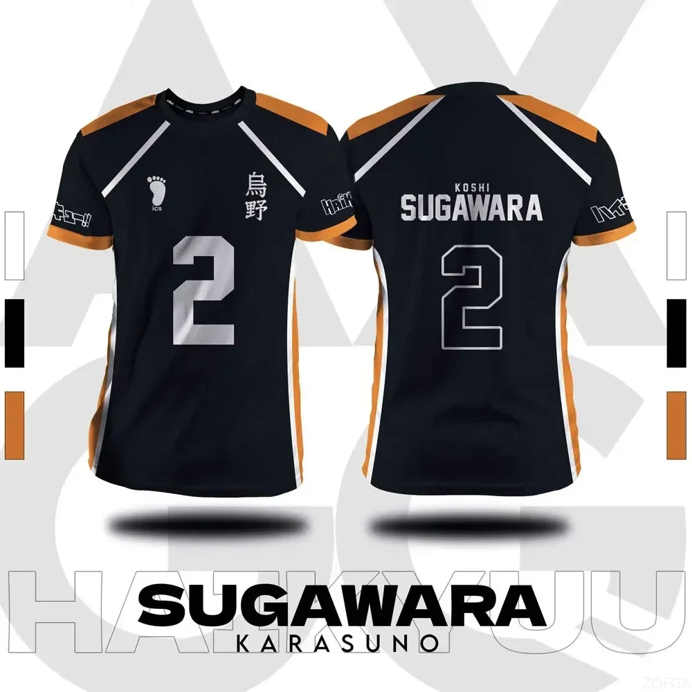 Haikyuu - Karasuno Black Volleyball Jersey