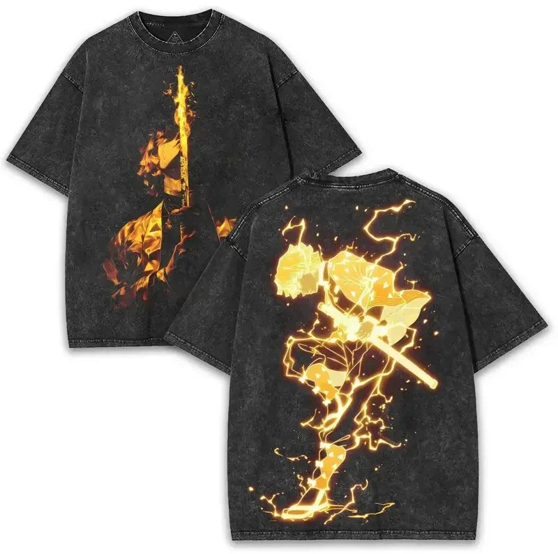 Demon Slayer - Zenitsu Flaming Thunder God T-shirt