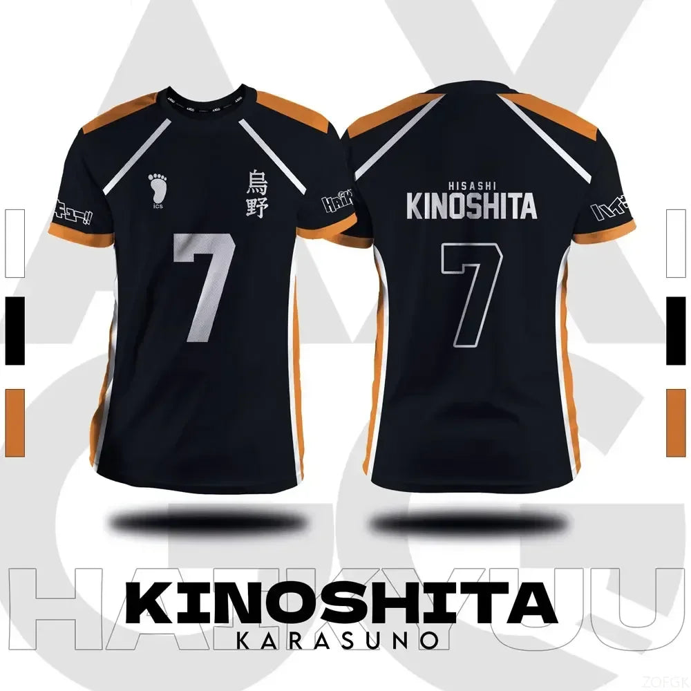Haikyuu - Karasuno Black Volleyball Jersey