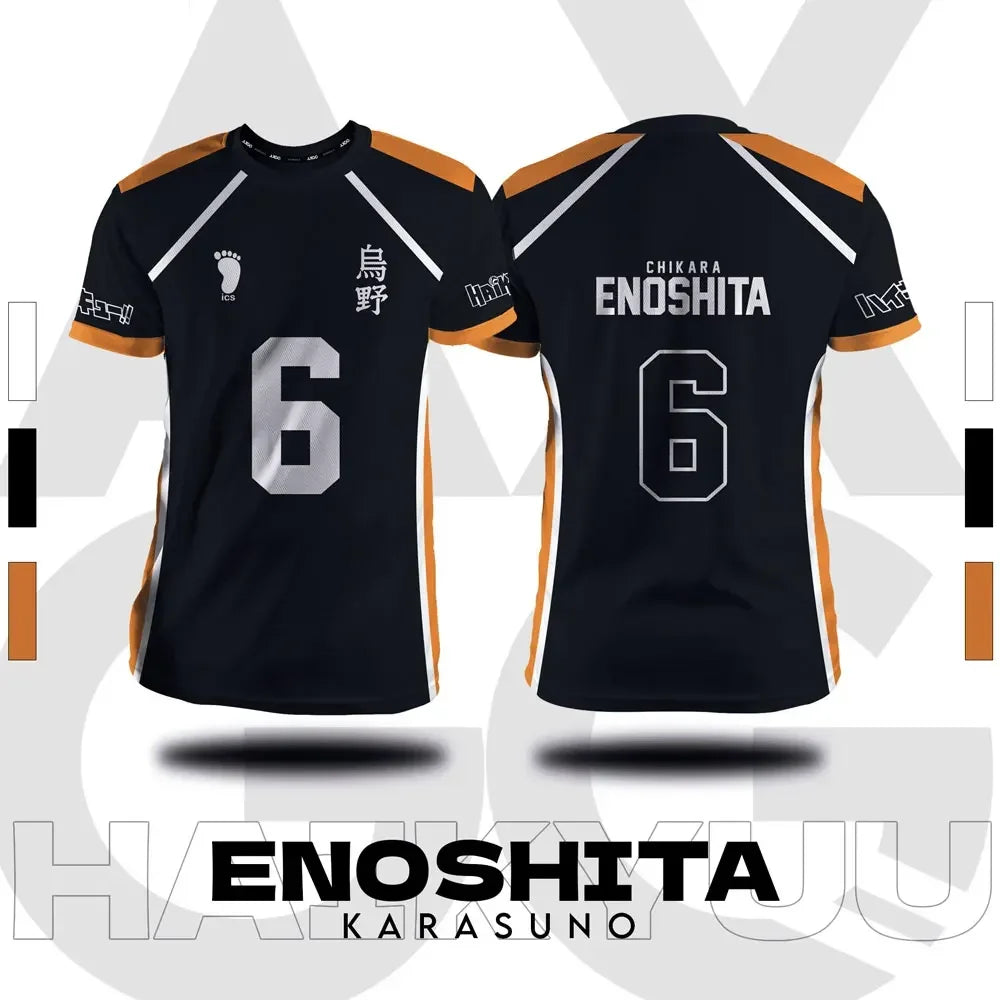 Haikyuu - Karasuno Black Volleyball Jersey