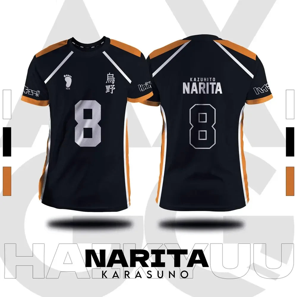 Haikyuu - Karasuno Black Volleyball Jersey