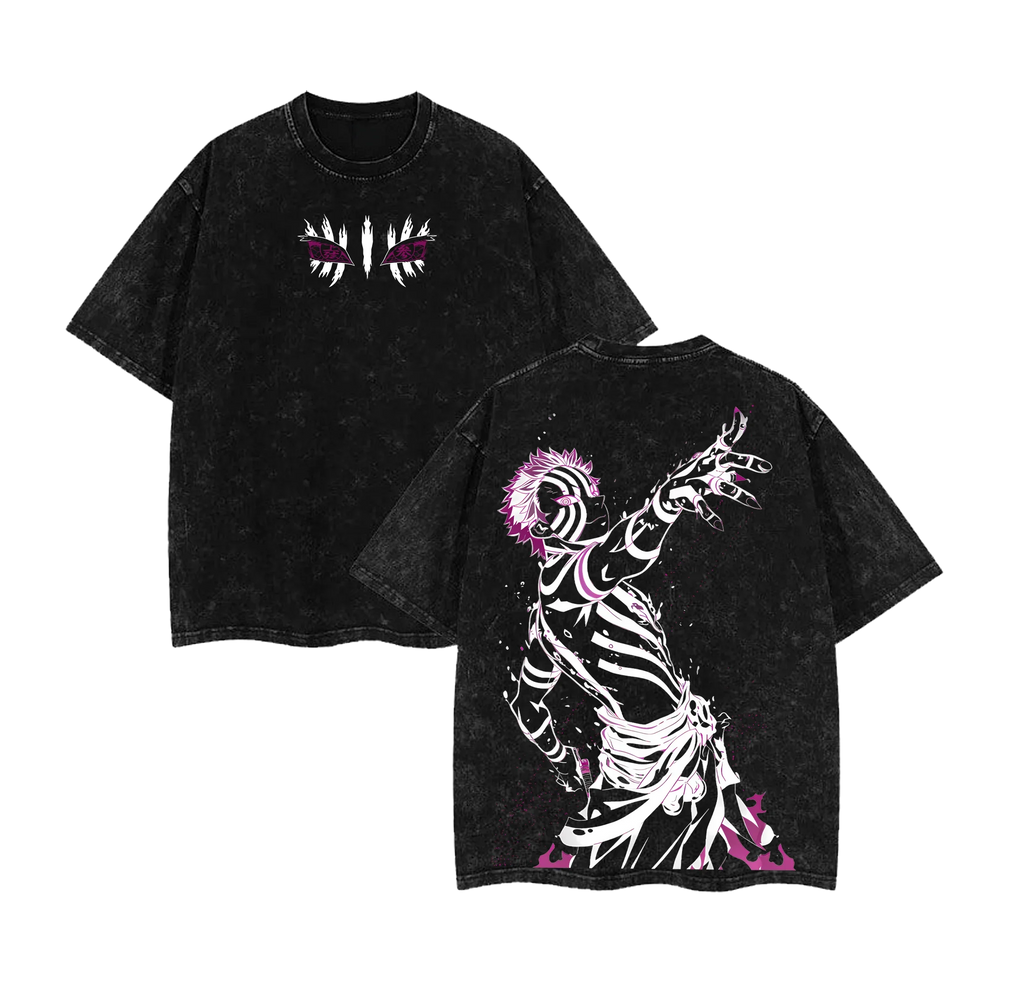 Demon Slayer - Akaza pink t-shirt