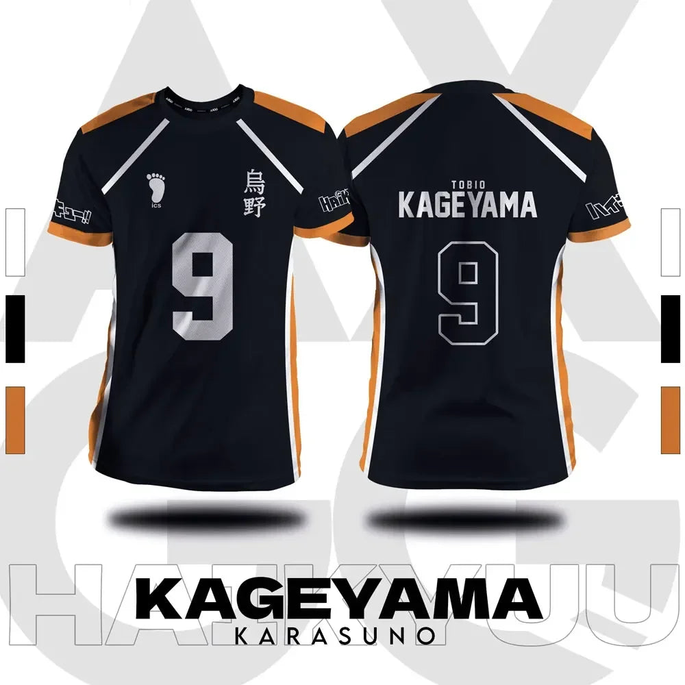 Haikyuu - Karasuno Black Volleyball Jersey