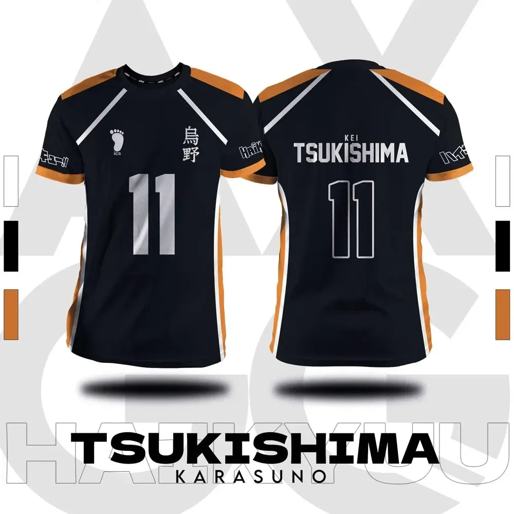 Haikyuu - Karasuno Black Volleyball Jersey